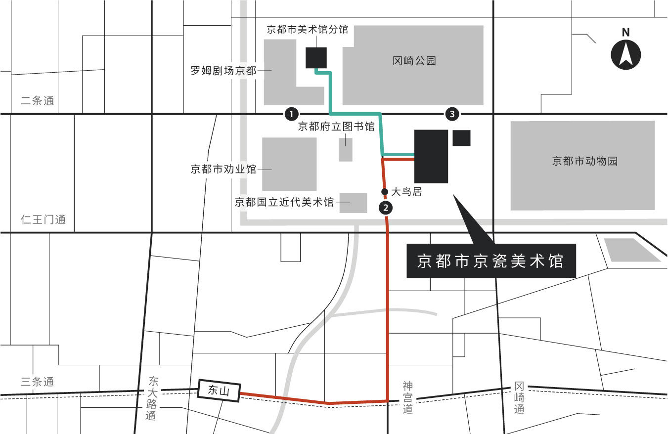 京都京セラ美術館ルートマップ