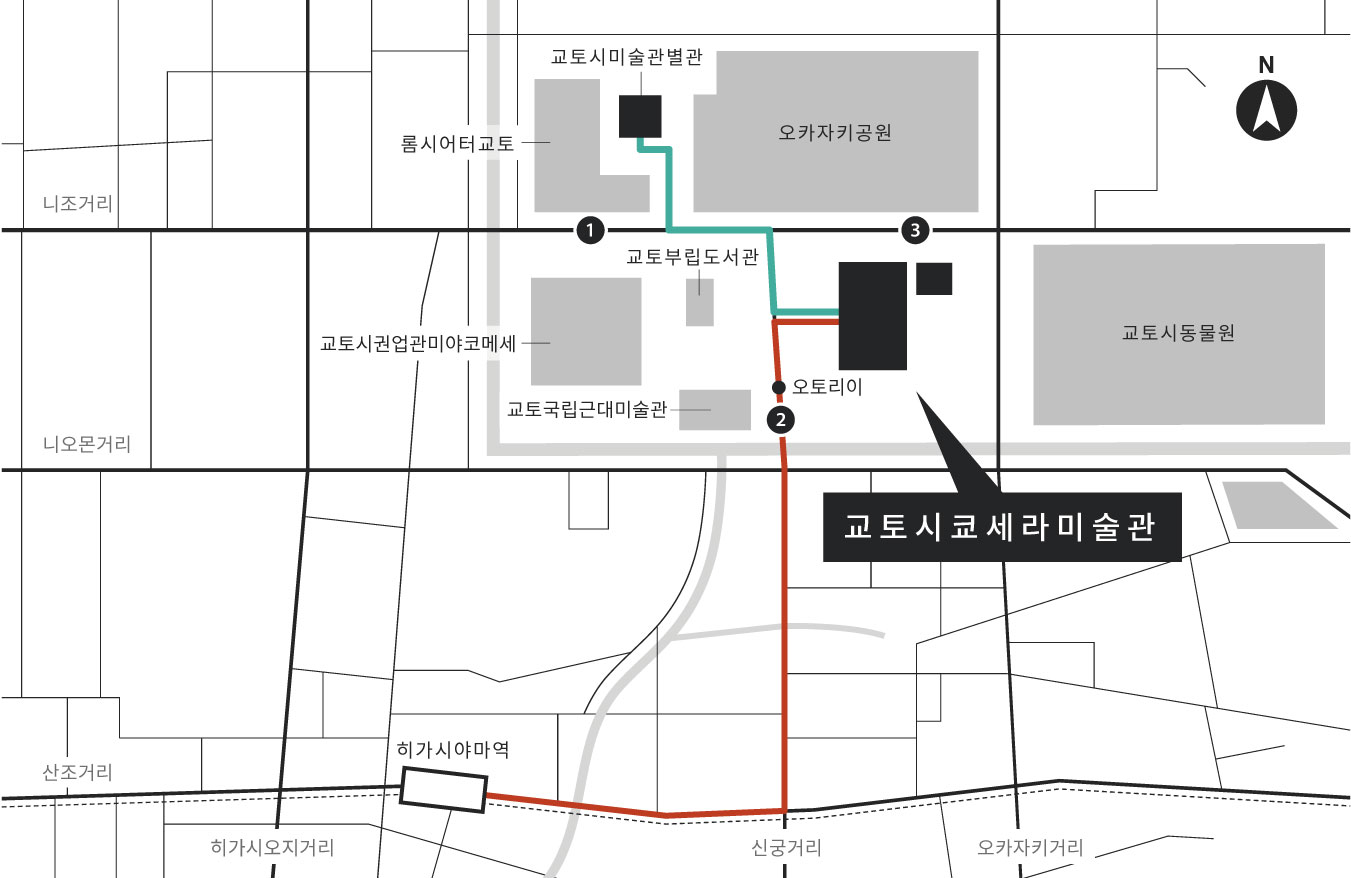 京都京セラ美術館ルートマップ