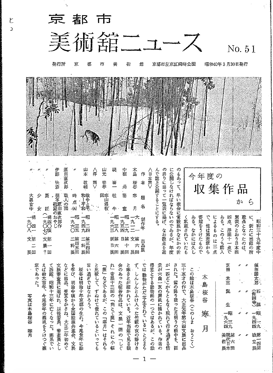 美術館ニュース No.51～No.77